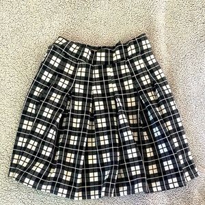 Plaid pleated skirt